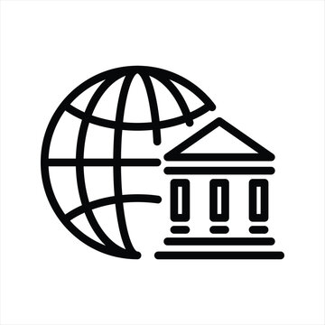 Internet Banking online simple line icon
