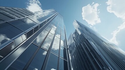 Graphite Facade and Large Windows on a Fragmented Building