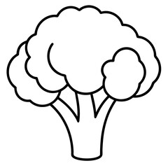 vector illustration of a cartoon cauliflower