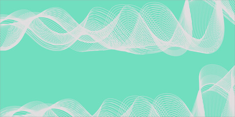 Abstract blue background with flowing wave lines design