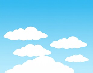 Realistic White Clouds in the Blue Sky