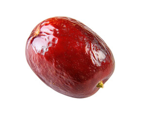 Obraz premium Fresh red apple with glossy skin for healthy eating on a transparent background, cut out