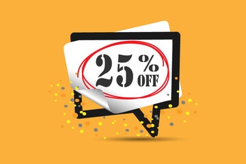 Special discount offer, percentage sticker.