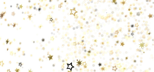 Beautiful golden stars on white background. Perfect for holidays, celebrations, and more!