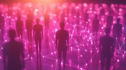 Crowd Connected Silhouettes