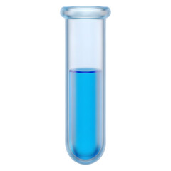 Test Tube Blue Liquid Science Lab Experiment 3D Render