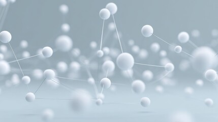 A computer generated image of a bunch of spheres connected by lines
