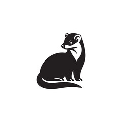 **"Mysterious Civet Vector Silhouette: Sleek Nocturnal Mammal Design Featuring Long Body, Striped Tail, and Stealthy Stance in Clean, Minimalist Style for Crafts and Digital Art"**
