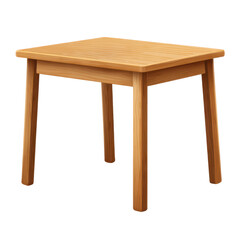 Fototapeta premium Vector illustration of a simple wooden table with four legs, Transparent Background