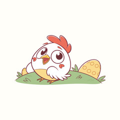 Cute cartoon grey bird with a cheerful expression, smiling on a transparent background
