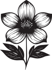Seamless Floral Pattern Vector in Classic Black & White