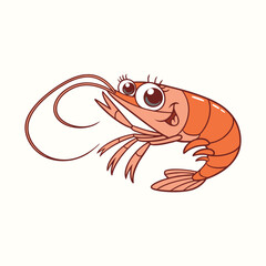 Shrimp seamless pattern. Multicolored