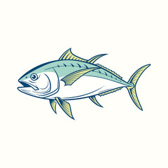 A fish silhouette vector style illustration

