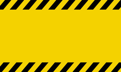 warning frame background. black and yellow stripe lines. warning sign template. vector background illustration.
