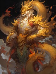 Anime Fantasy Serpentine Creature Portrait