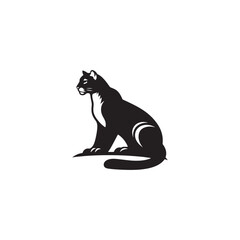 **"Powerful Cougar Vector Silhouette: Majestic Mountain Lion Design Featuring Muscular Build, Long Tail, and Stealthy Pose in Clean, Minimalist Style for Crafts and Digital Art"**
