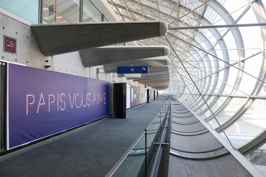 Paris, France - April 5, 2025: Paris Charles de Gaulle airport. Paris Charles de Gaulle airport known as Roissy airport, is the primary international airport serving Paris, the capital city of France