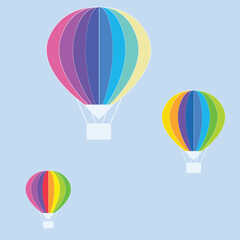Fototapeta premium hot air balloon, vector illustration