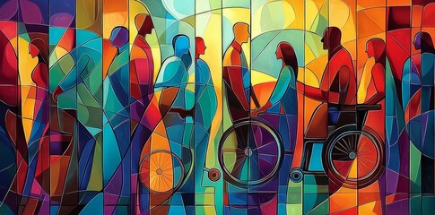 A lively representation of disability accessibility symbols