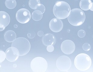 透明感のある泡があるコピースぺ―スのある背景