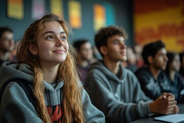 Diverse college classroom promoting inclusive learning environment