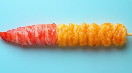 Colorful skewered snack