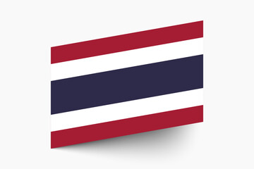 Flag of Thailand. Thailand flag official colors tilted icon digital vector illustration design.