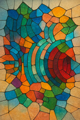 Stained Glass Style Fish &ndash; AI Enhanced from My Original Hand-Painted Watercolor Artwork

