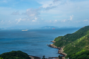 Scenic Corner View of a South China Sea Island Shoreline