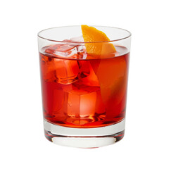 Image of Negroni Cocktail Drink on Transparent PNG Background
