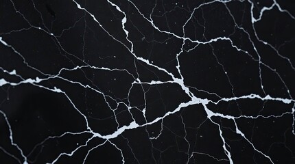 Abstract Black and White Marble Texture with Veins
