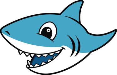 shark clipart vector on transparent