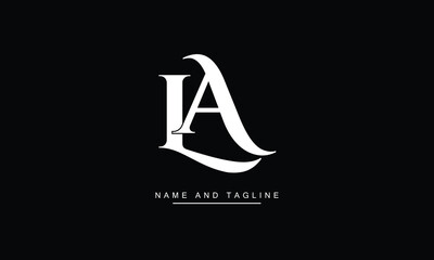 AL, LA, A, L Abstract Letters Logo Monogram