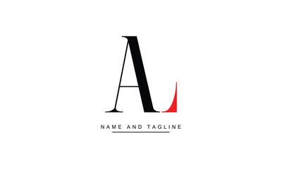 AL, LA, A, L Abstract Letters Logo Monogram