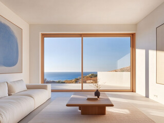Living space serenity coastal home interior design modern environment tranquil view living concept