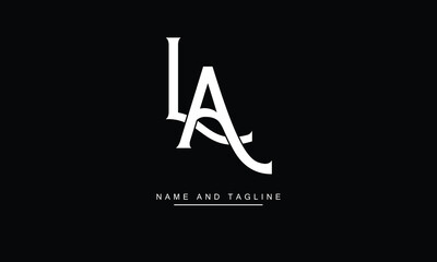 AL, LA, A, L Abstract Letters Logo Monogram