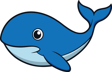 Obraz premium whale clipart vector on transparent