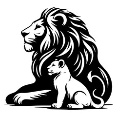 Obraz premium lion vector illustration
