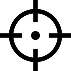 Target Icon - Simple Flat Icon Outlined 