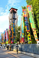 大相撲9月場所の国技館周辺の景色