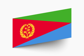 Flag of Eritrea. Eritrea flag official colors tilted icon digital vector illustration design.