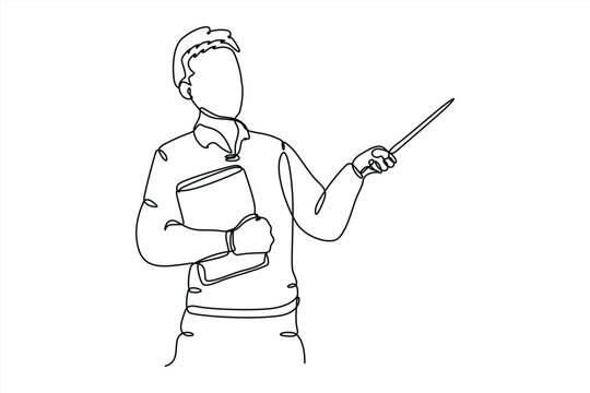 singel line drawing business woman strong and confident young females leadership and unique business idea one line art vector illustration