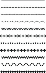 Obraz premium Vintage Border and Frame Vector Set – Black Lace Ornament Design, Seamless Floral Patterns, Postage Stamp Elements, Decorative Blank Labels and Silhouettes for Paper, Mail, and Invitation Illustration