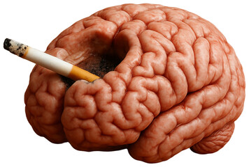 Smoking Damages the Brain, transparent background png