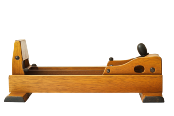 Wooden cigar cutter side view isolated on transparent background