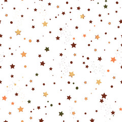 Autumn colorored stars seamless pattern.eps