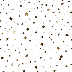 Brown colored stars seamless pattern.eps