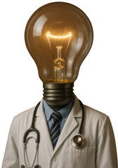 Illuminated Medical Idea, transparent background png
