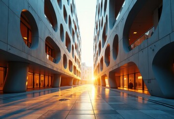 Obraz premium geometric building patterns shadow play architectural design abstract shapes light contrast, architecture, shadows, angles, lines, monochrome, structure