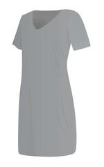 Grey woman dress. vector illustration